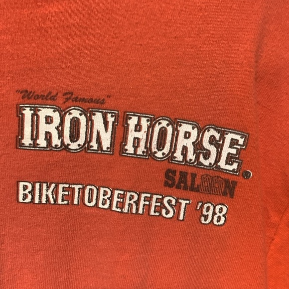 1998 Vintage Biketoberfest Iron Horse Saloon Daytona Halloween Chopper Tee - Picture 3 of 11